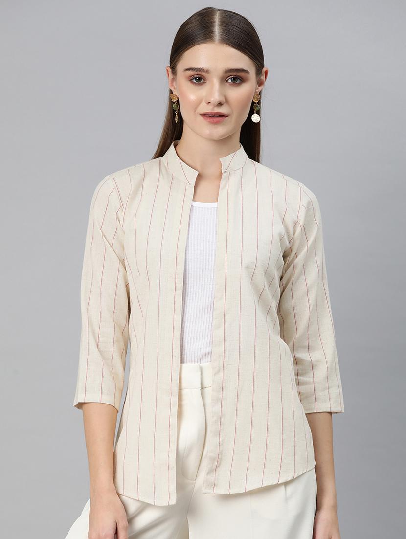 off white cotton shrug - 20273752 - Zoom Image - 0