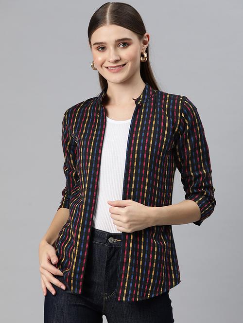 black cotton shrug - 20273753 - Standard Image - 0