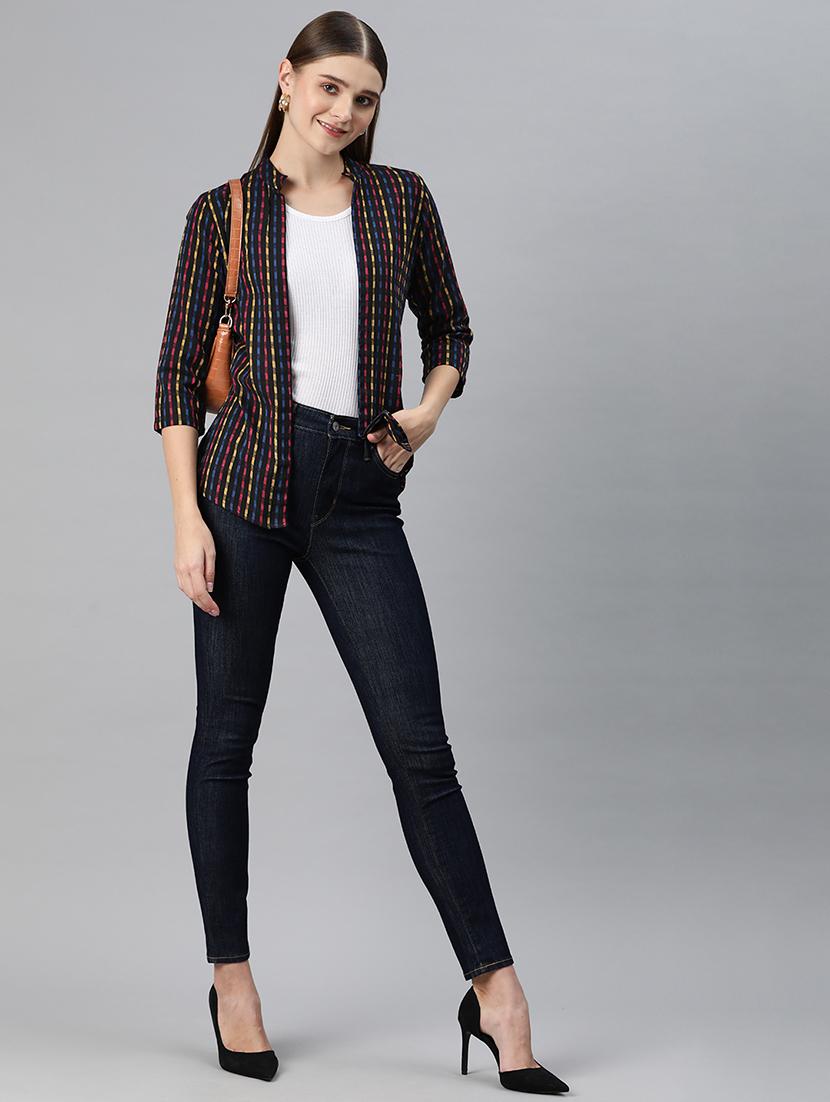 black cotton shrug - 20273753 - Standard Image - 3
