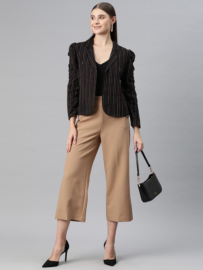 black striped puff sleeves balzer - 20273764 - Standard Image - 3