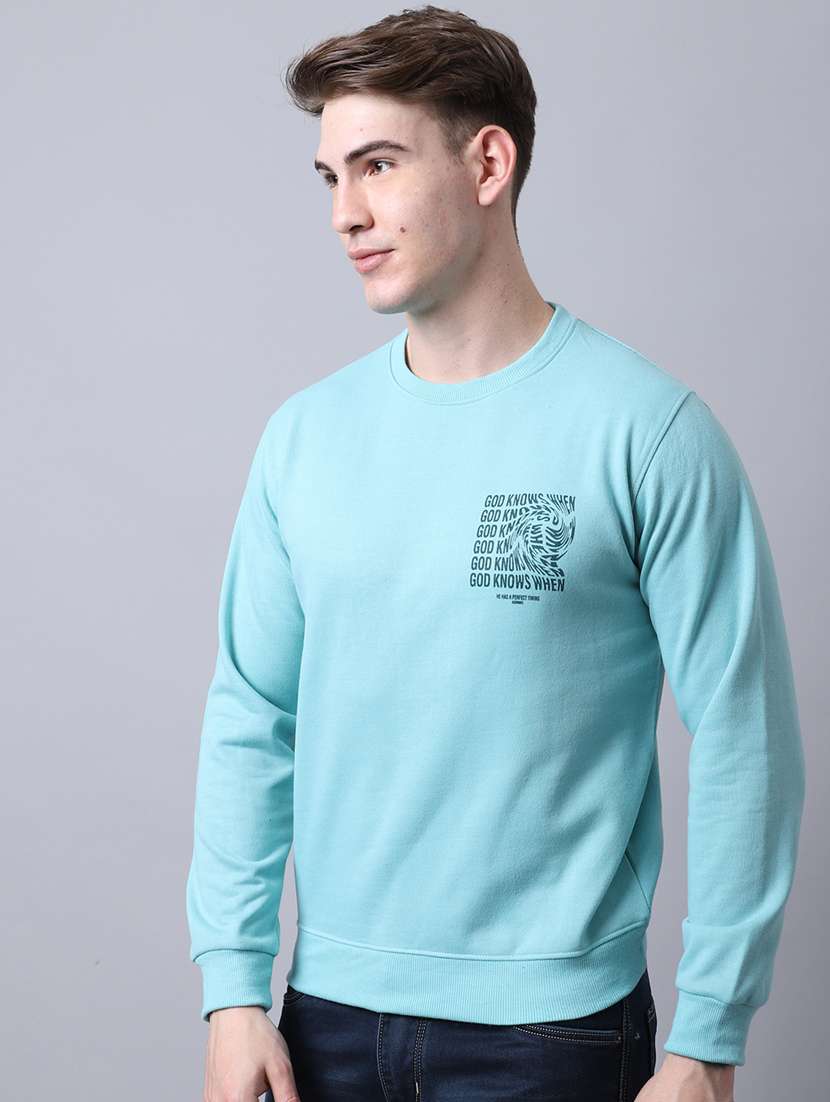 men long sleeves front & back printed sweatshirt 