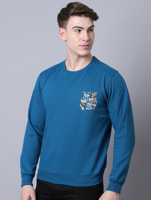 mens placement print sweatshirt - 20274883 - Standard Image - 0