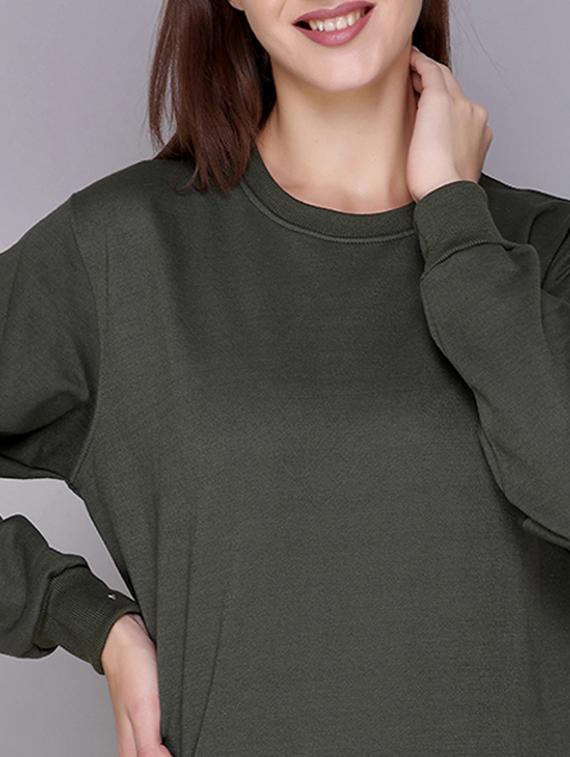 women's plain sweatshirt - 20276554 - Standard Image - 3