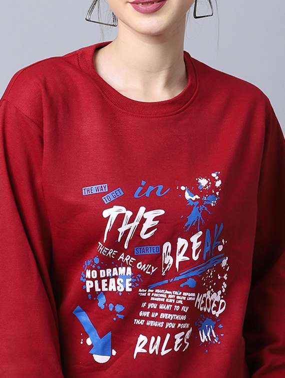 women's front print sweatshirt - 20276568 -  Standard Image - 3