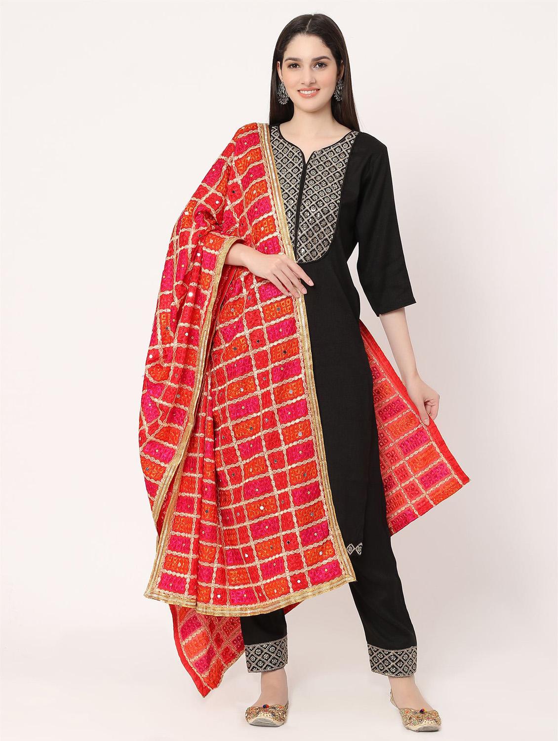 women red embroidered dupatta - 20276632 - Standard Image - 3