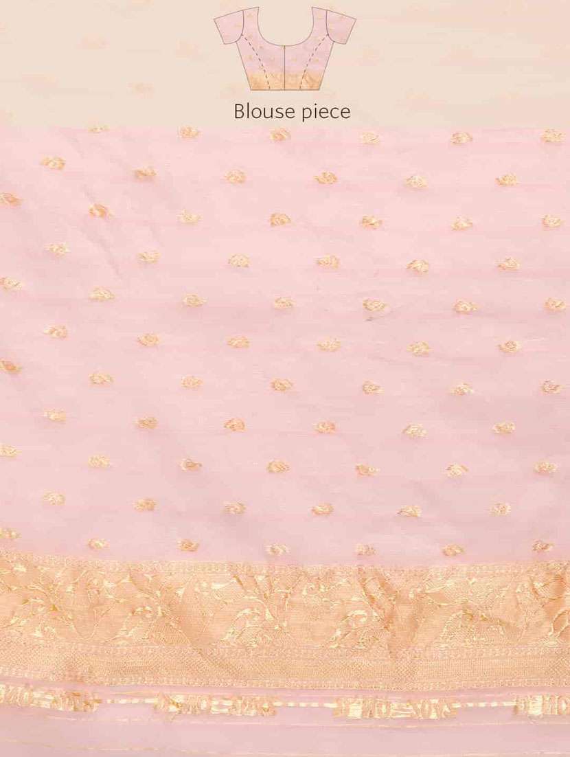 women's floral peach colored saree - 20278098 -  Standard Image - 3