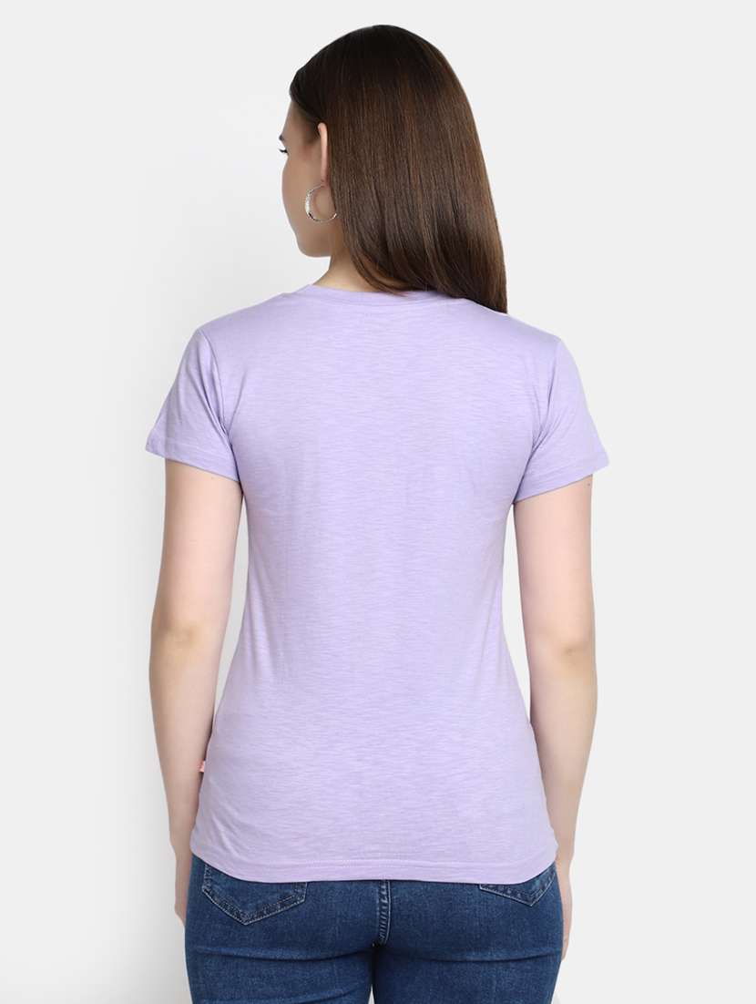women's front print round neck t-shirt - 20278185 -  Standard Image - 3