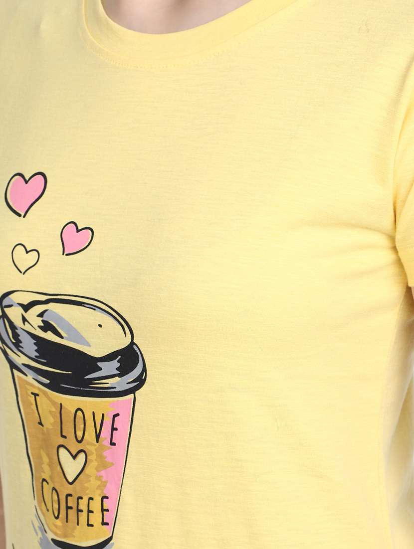 women's front print round neck t-shirt - 20278187 -  Standard Image - 5