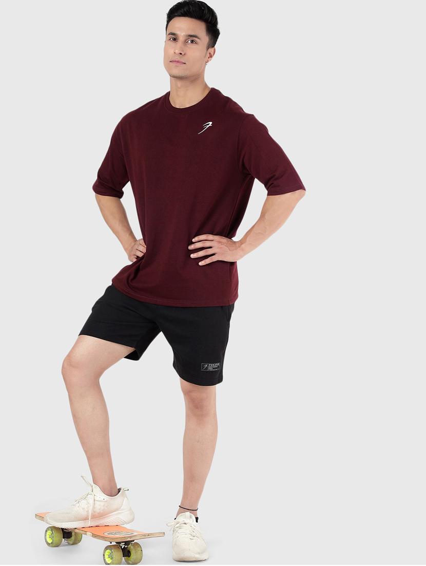 men maroon cotton t-shirt - 20280325 - Standard Image - 3