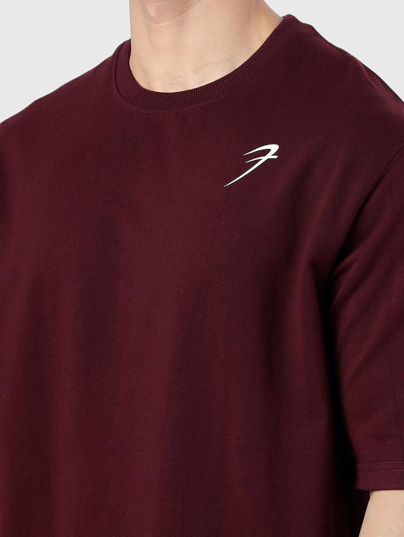 men maroon cotton t-shirt - 20280325 - Standard Image - 5