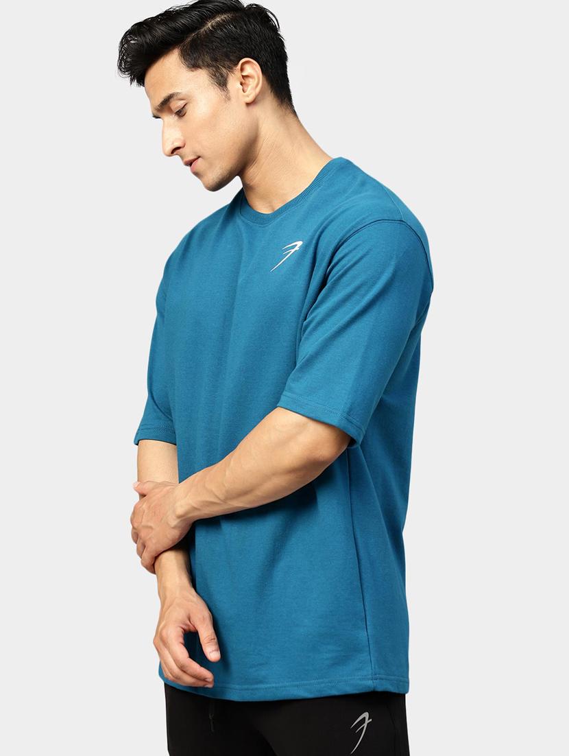 men teal blue polyester t-shirt - 20280331 - Zoom Image - 0