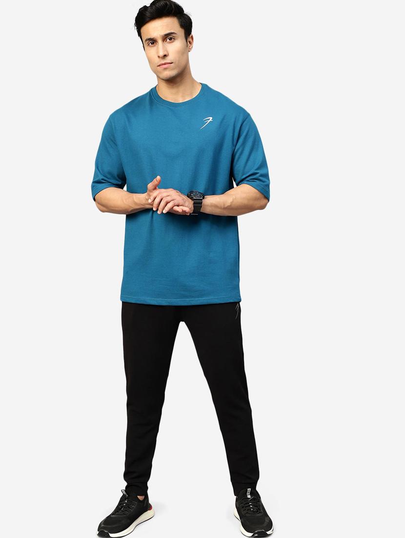 men teal blue polyester t-shirt - 20280331 - Standard Image - 3