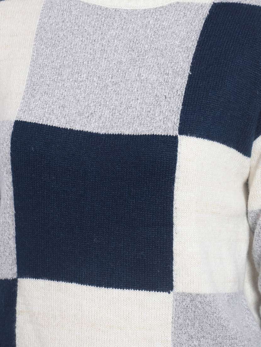 women multi color block poly blend regular pullover - 20280344 - Standard Image - 5