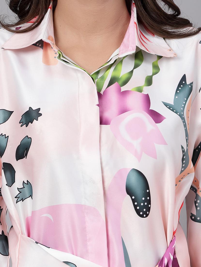 women multi color printed rayon shirt and trouser co-ord set - 20280457 - Standard Image - 5