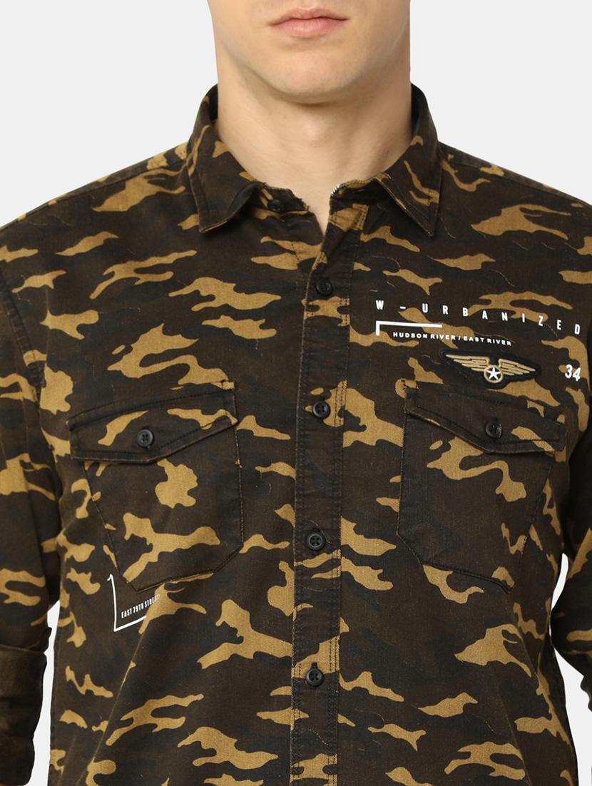 mens camouflage casual shirt - 20281538 - Standard Image - 5