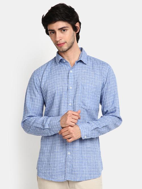 mens checks casual shirt - 20281566 - Standard Image - 0