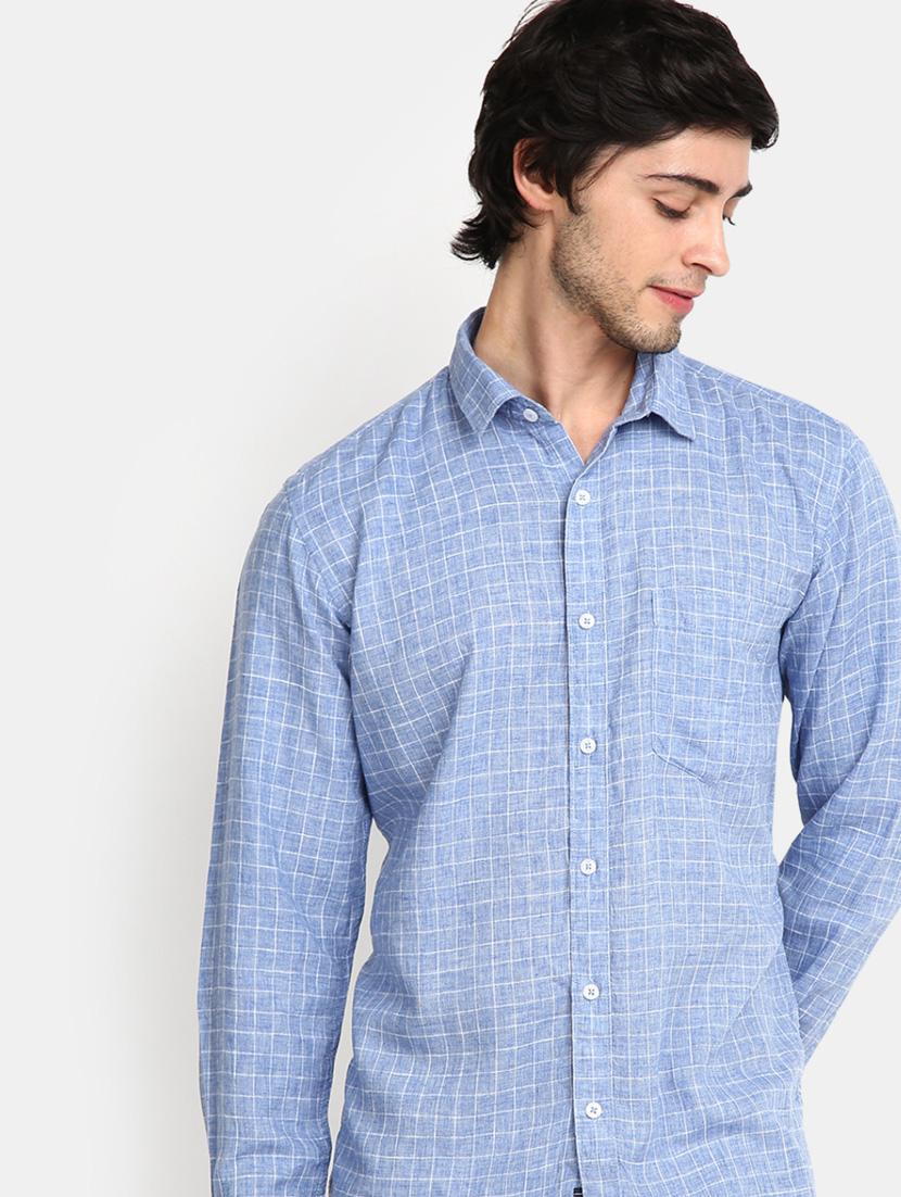 mens checks casual shirt - 20281566 - Standard Image - 3