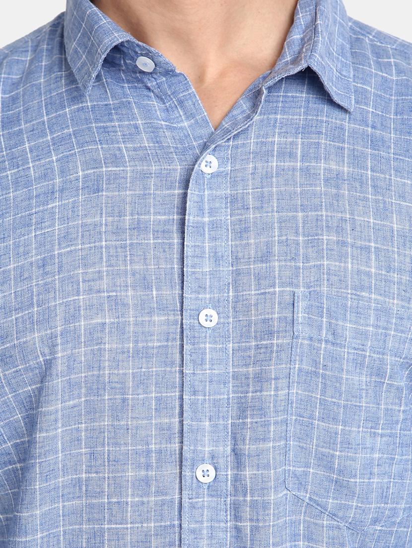 mens checks casual shirt - 20281566 - Standard Image - 5