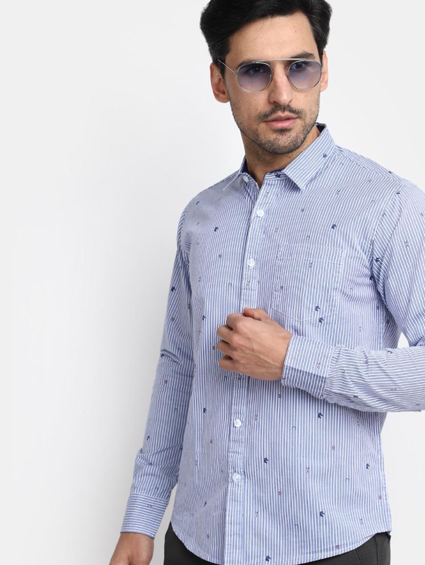 mens micro print casual shirt - 20281582 - Standard Image - 3
