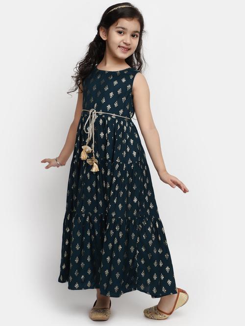 girls round neck sleeveless frock - 20282302 - Standard Image - 0