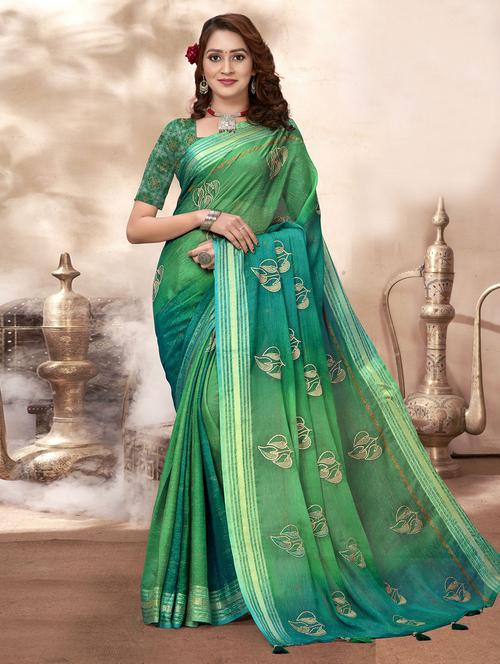 multi colored printed  saree with blouse - 20282861 -  Standard Image - 0