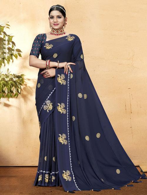 women's embroidered saree - 20283552 - Standard Image - 0