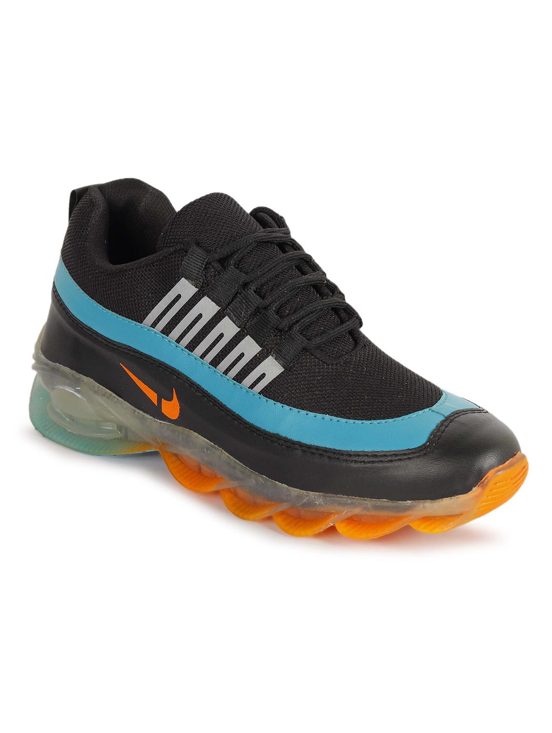 men black color block lace-up running sport shoe - 20283988 -  Zoom Image - 0