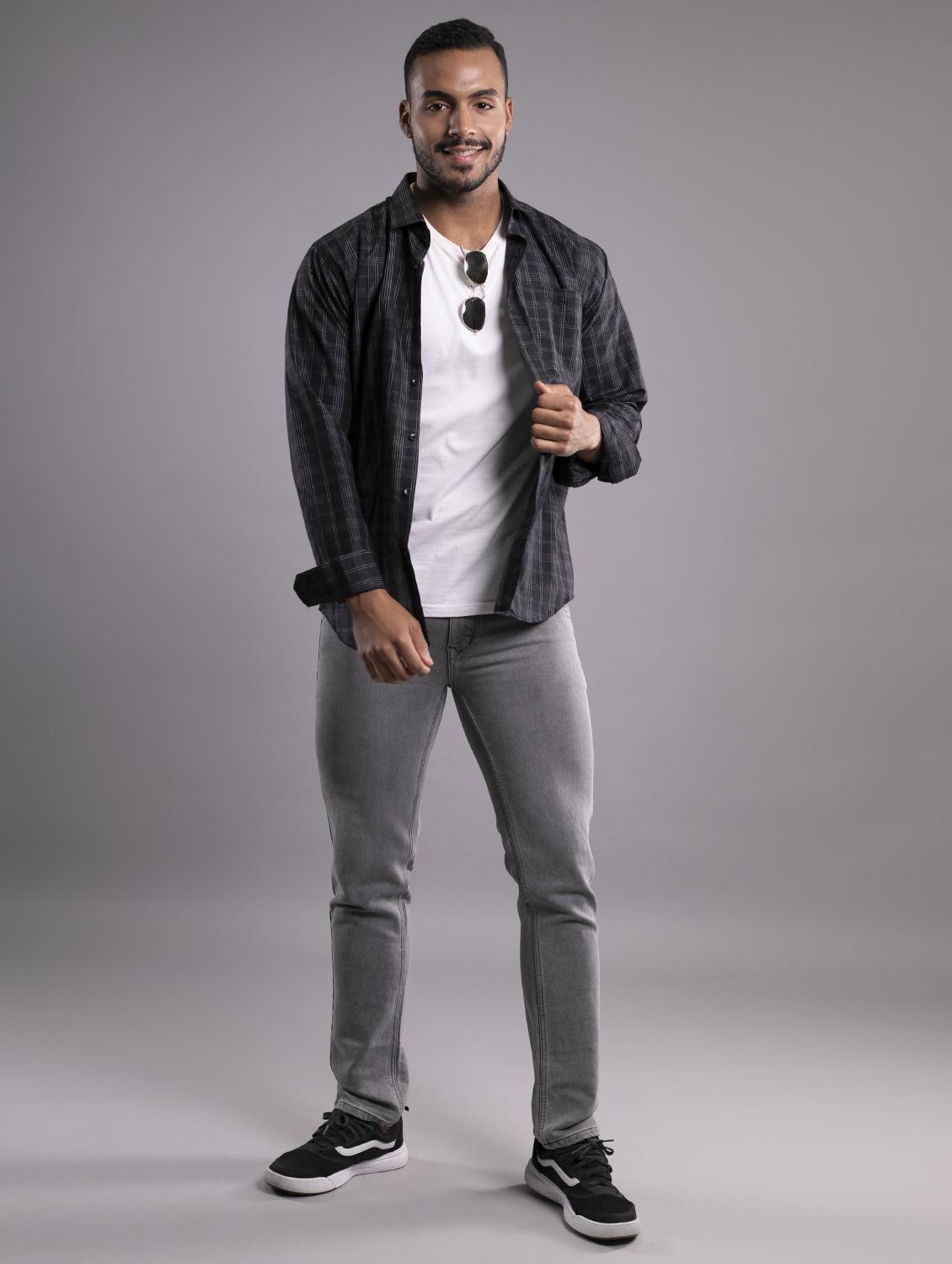 mens slim fit plain jeans - 20284063 - Standard Image - 3