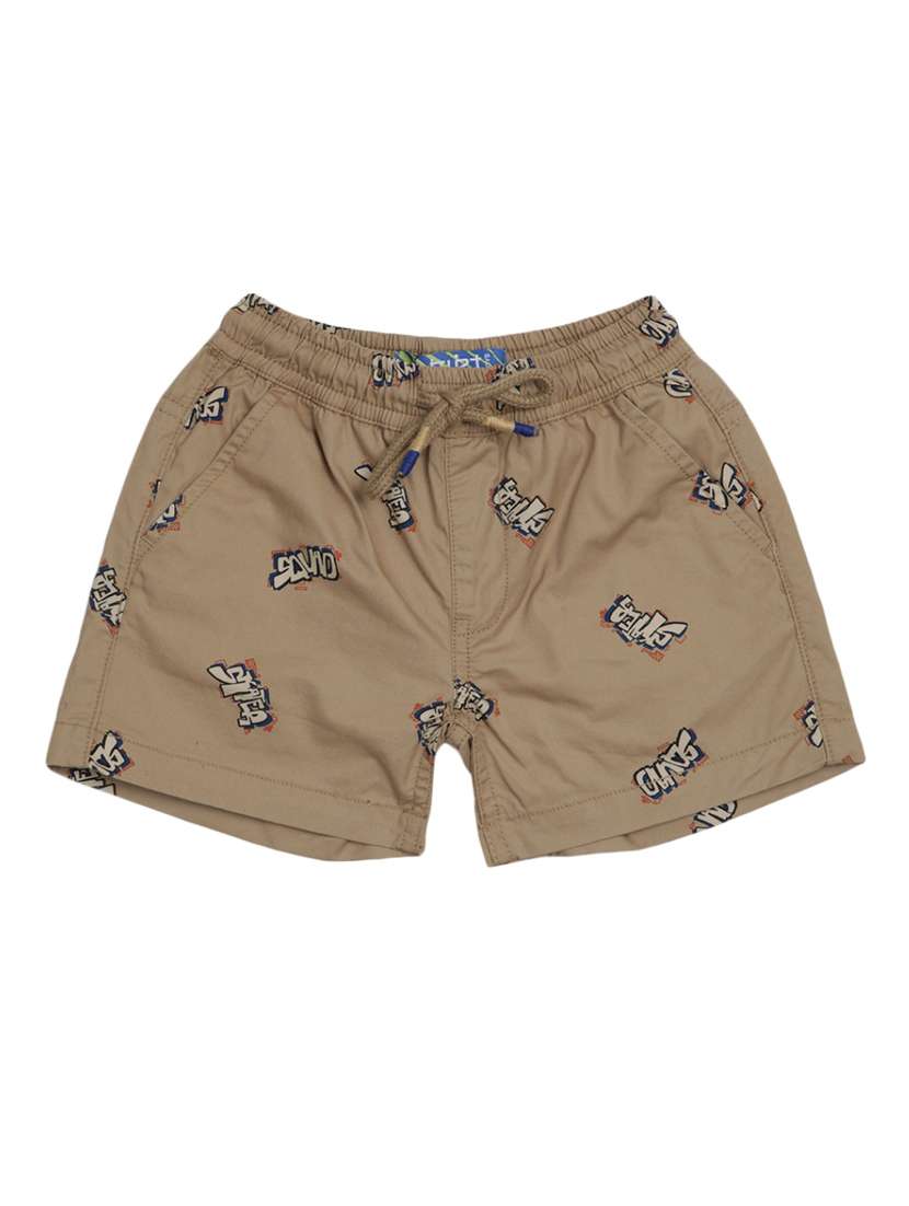 boys mid rise cotton shorts 