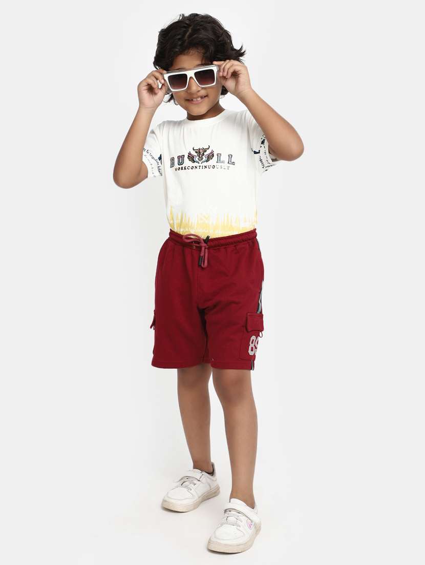 boys mid rise cotton shorts  - 20284236 -  Standard Image - 3