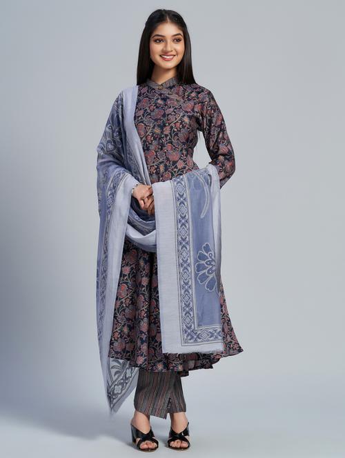 floral printed kurta pant set with dupatta - 20284298 - Standard Image - 0