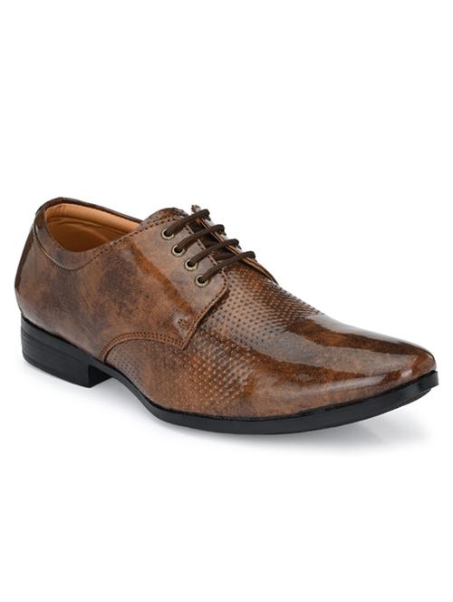 brown lace-up oxford shoes - 20284472 - Standard Image - 0