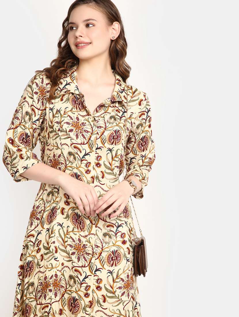 women floral print a-line dress - 20285779 -  Standard Image - 5