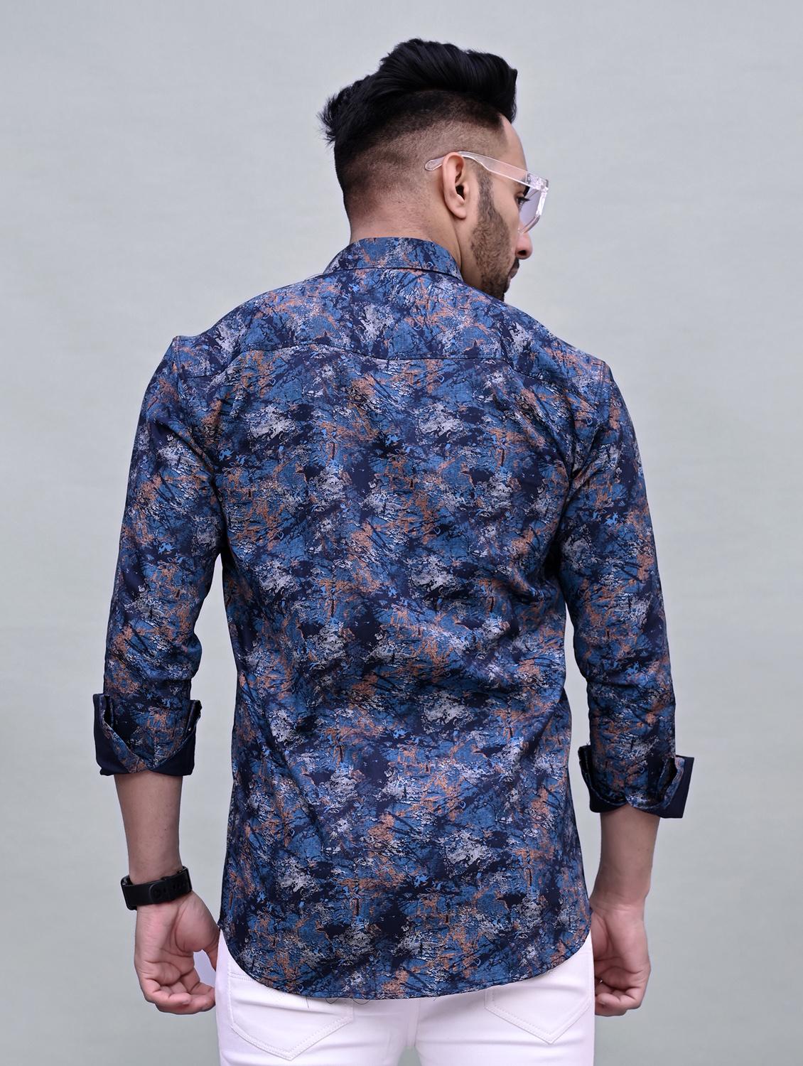 mens printed casual shirt - 20287720 - Standard Image - 3