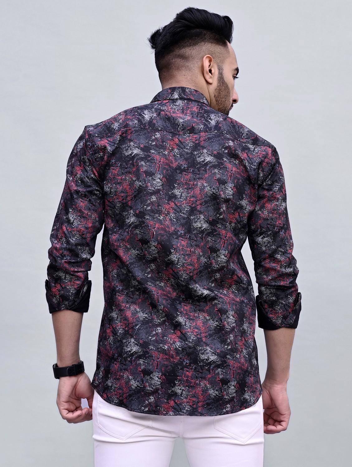 mens printed casual shirt - 20287722 - Standard Image - 3