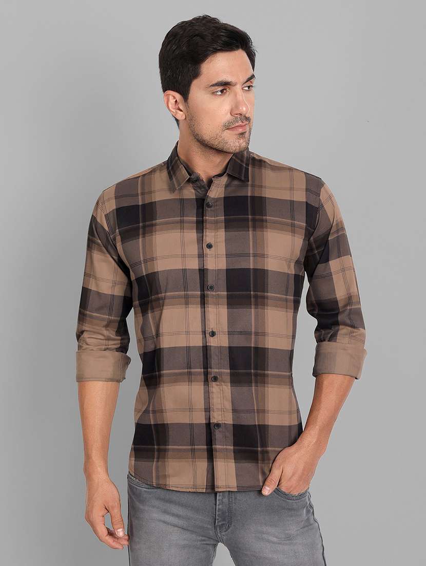mens checks casual shirt
