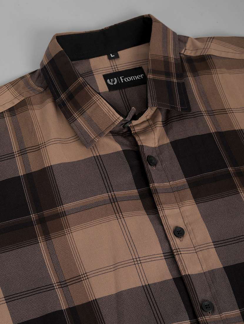 mens checks casual shirt - 20287724 -  Standard Image - 3