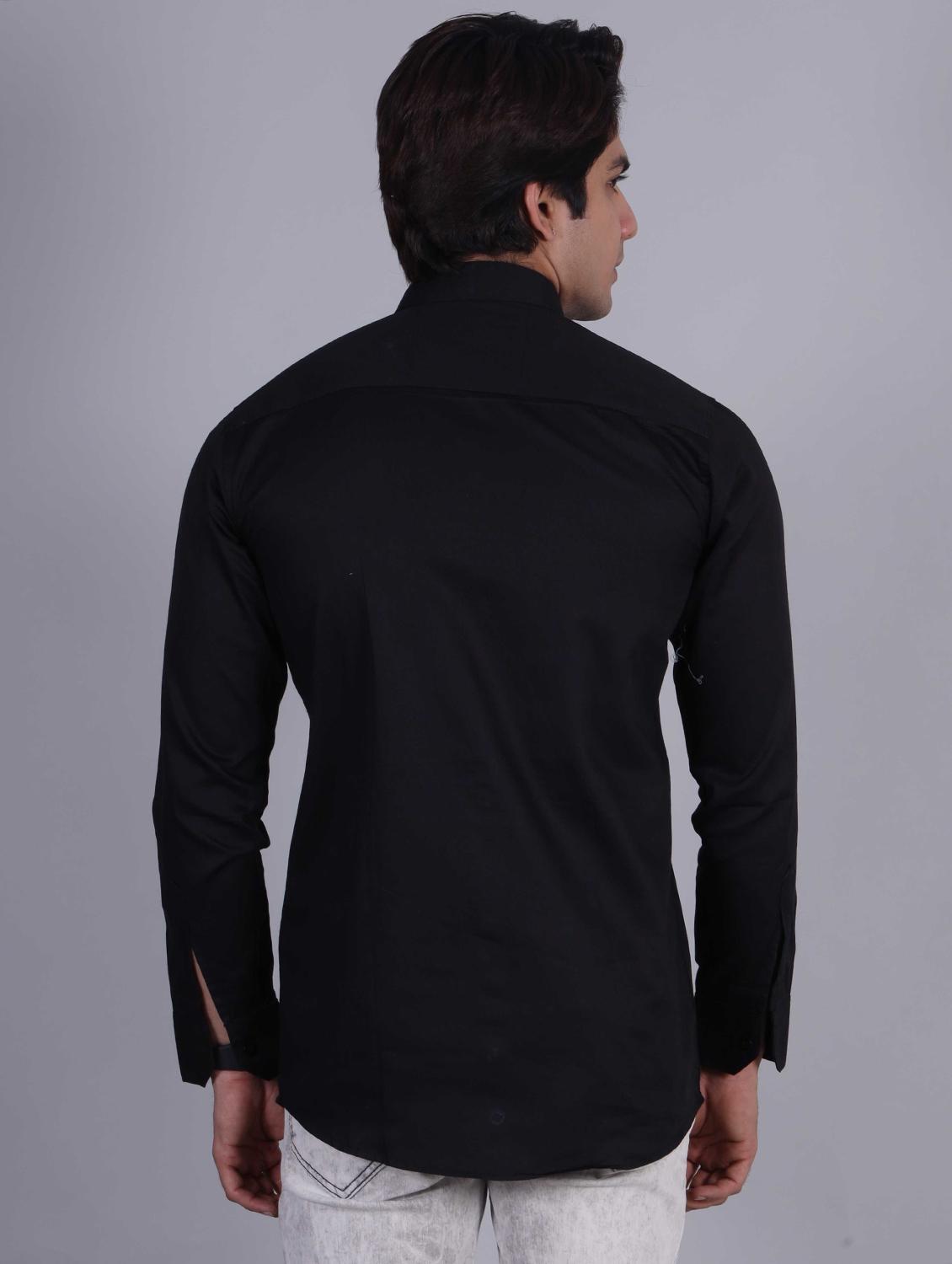 mens solid casual shirt - 20287736 - Standard Image - 3
