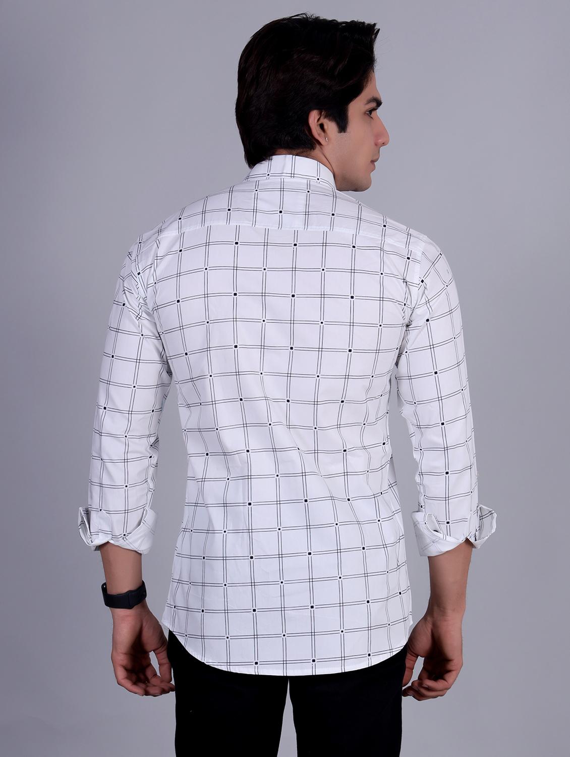 mens checks casual shirt - 20287738 - Standard Image - 3
