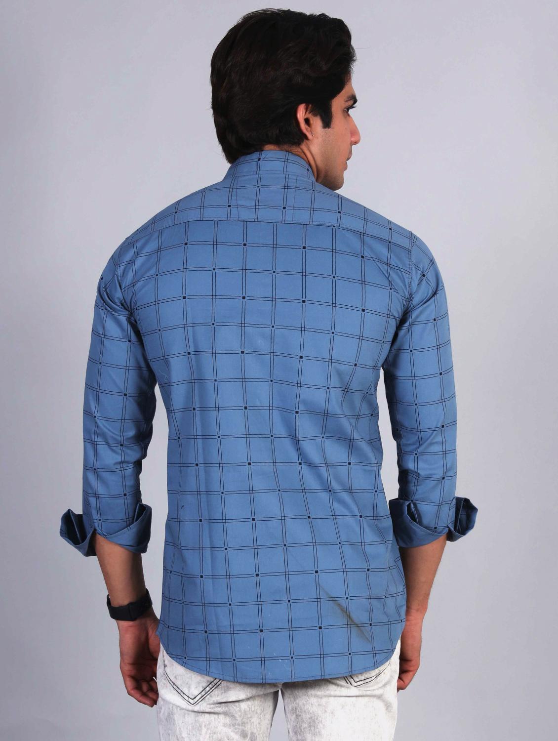 mens checks casual shirt - 20287740 - Standard Image - 3