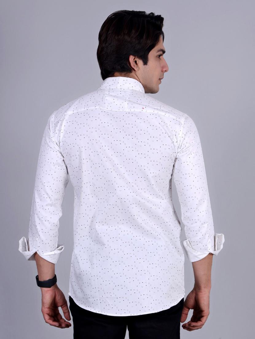mens micro print casual shirt - 20287743 - Standard Image - 3