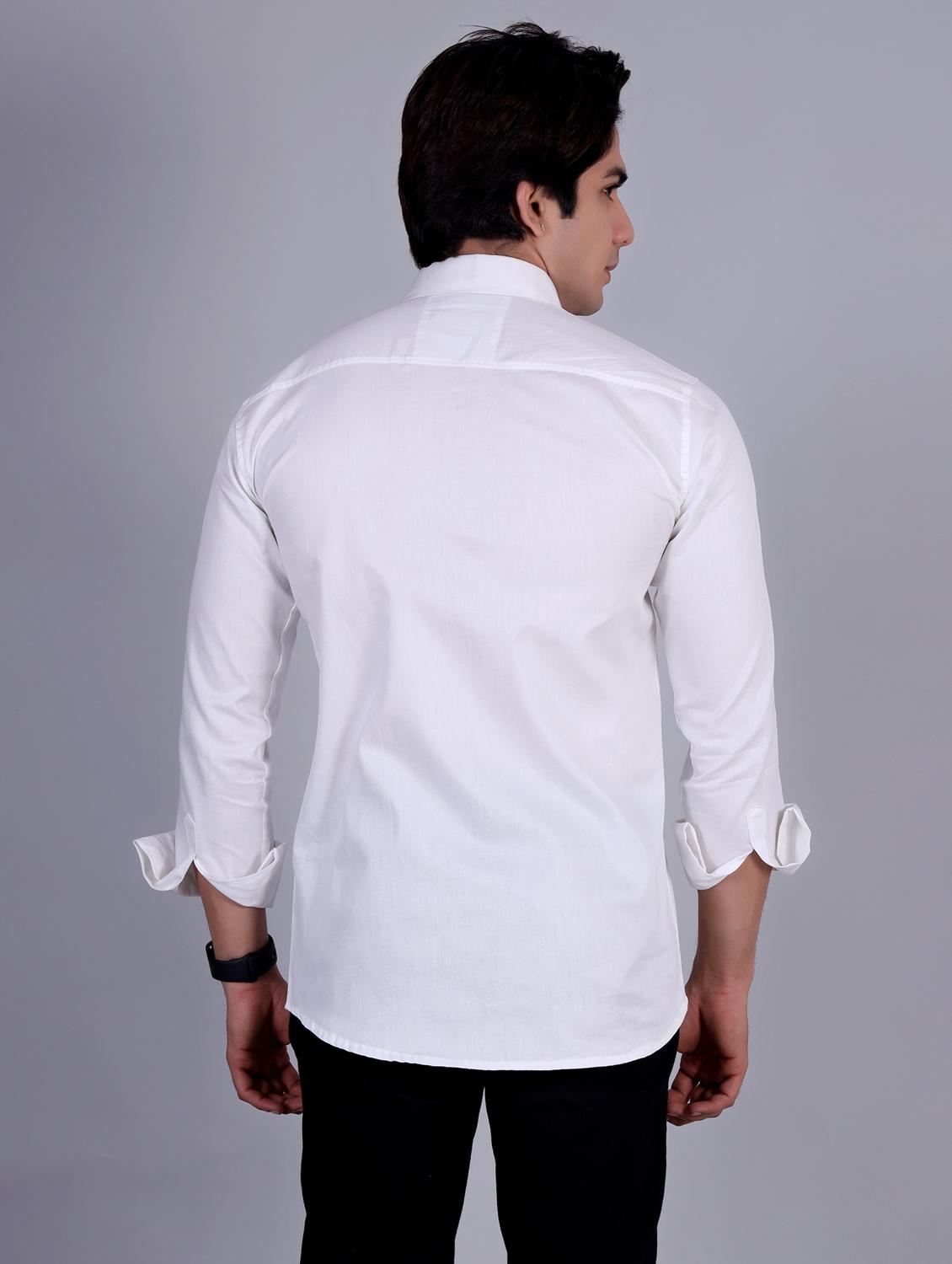mens solid casual shirt - 20287754 - Standard Image - 3