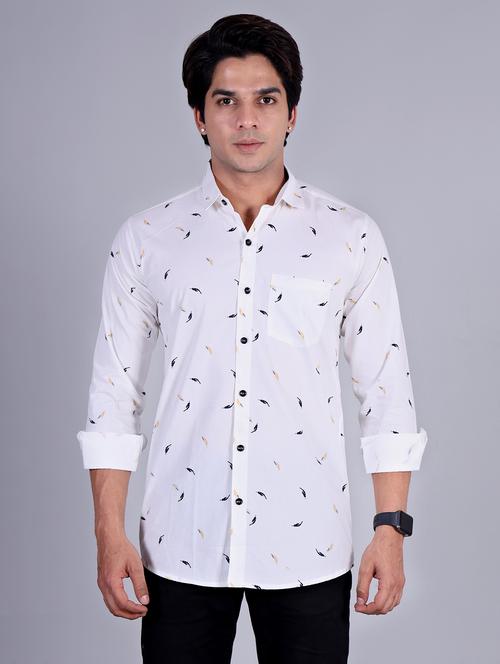mens leaf print casual shirt - 20287758 -  Standard Image - 0