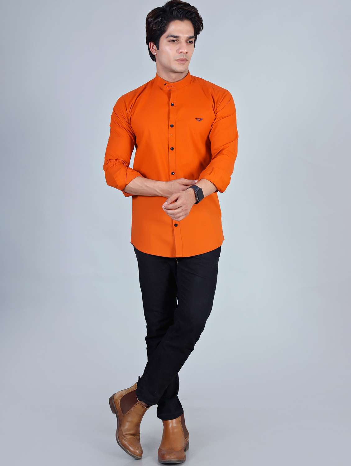 mens solid casual shirt - 20287762 -  Standard Image - 3