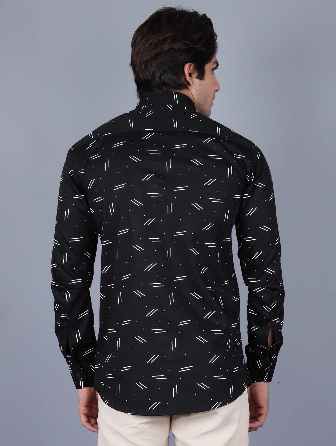 mens printed casual shirt - 20287776 - Standard Image - 3