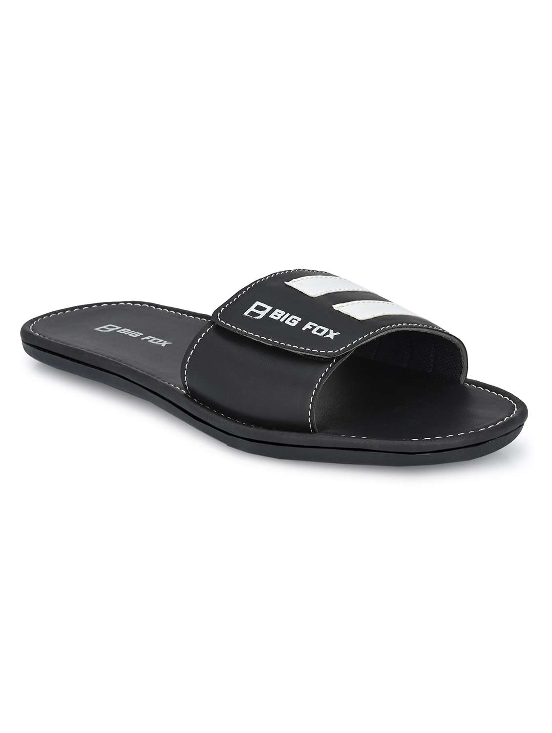 black synthetic slip on flip flops - 20287798 - Zoom Image - 0