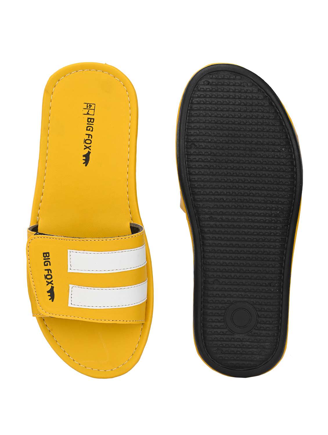 yellow synthetic slip on flip flops - 20287800 -  Standard Image - 3