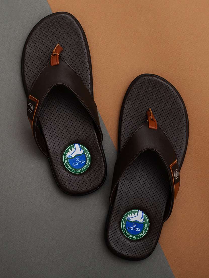 men brown slip on sandals - 20287813 - Zoom Image - 0