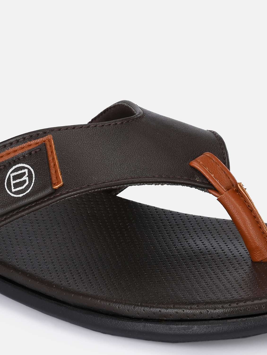 men brown slip on sandals - 20287813 - Standard Image - 5
