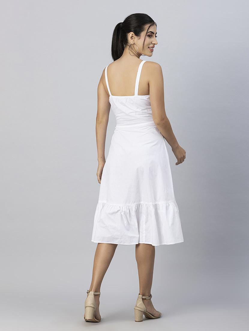 women's tiered dress solid dress - 20288018 - Standard Image - 3